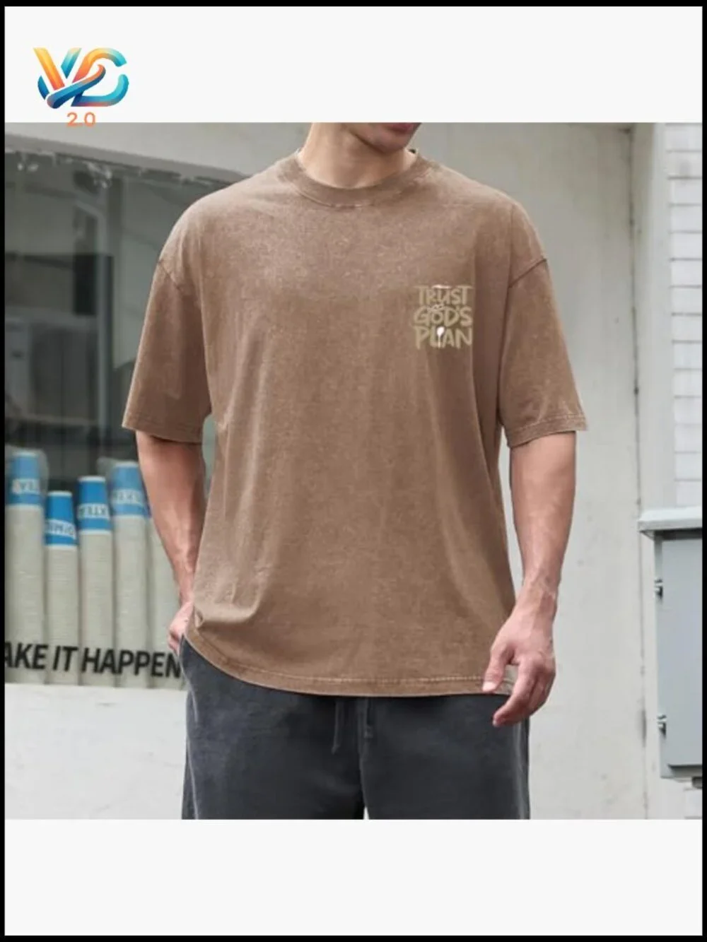 Christian Faith T Shirt for Men Acid Wash Oversized Vintage Tee